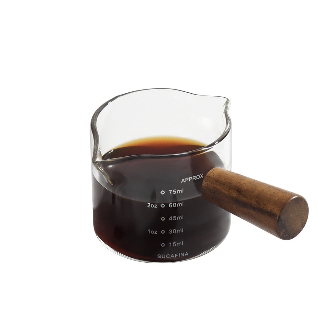 BC Espresso Shot Glass Double-Spouted Wood